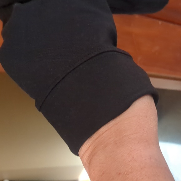 JOCKEY* long sleeve zip front peter pan arm pocket stretchy fabric black jacket - Picture 3 of 9